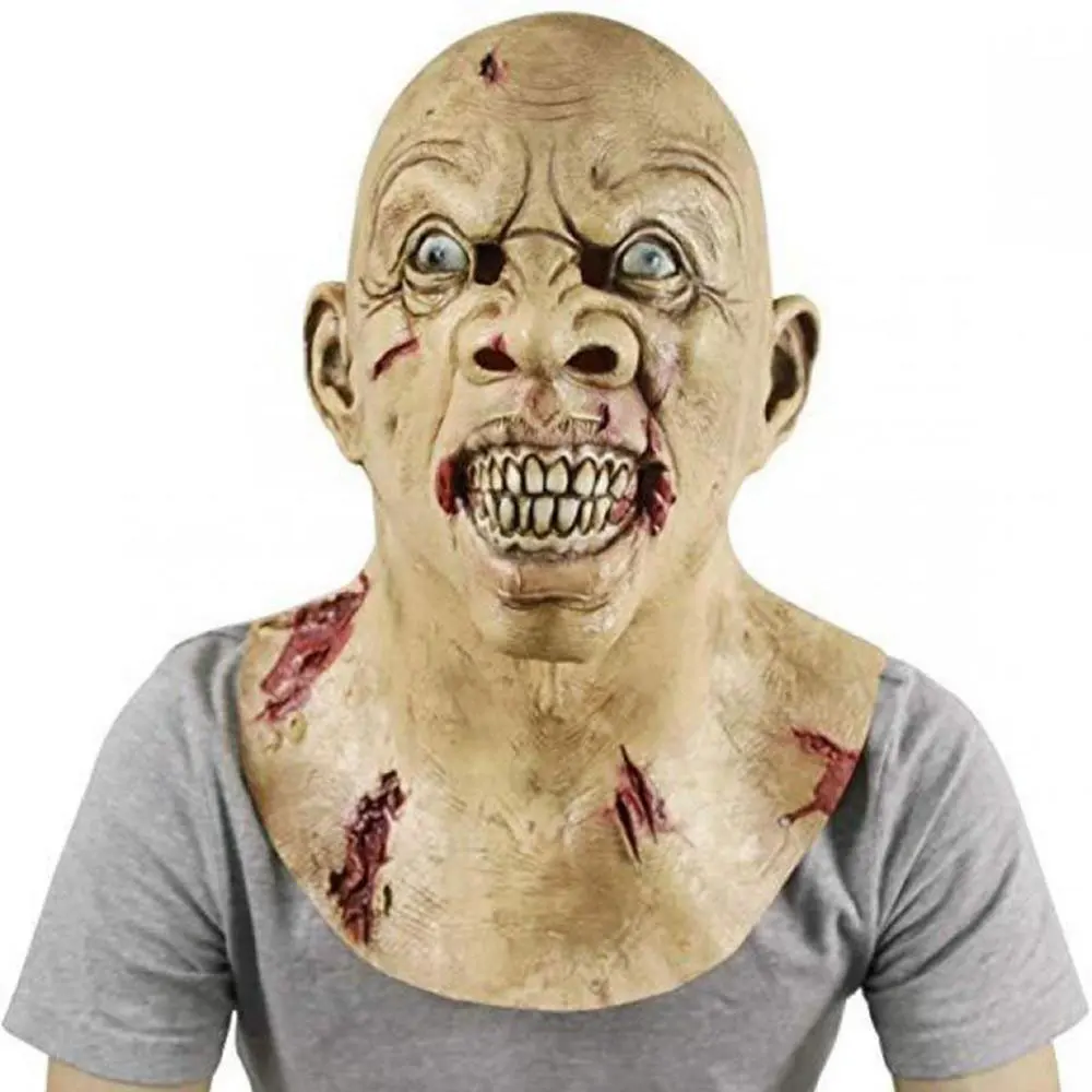 

WAYLIKE Halloween Scary Head Bleeding Latex Mask Halloween Novelty Costume Party Halloween Party Mask