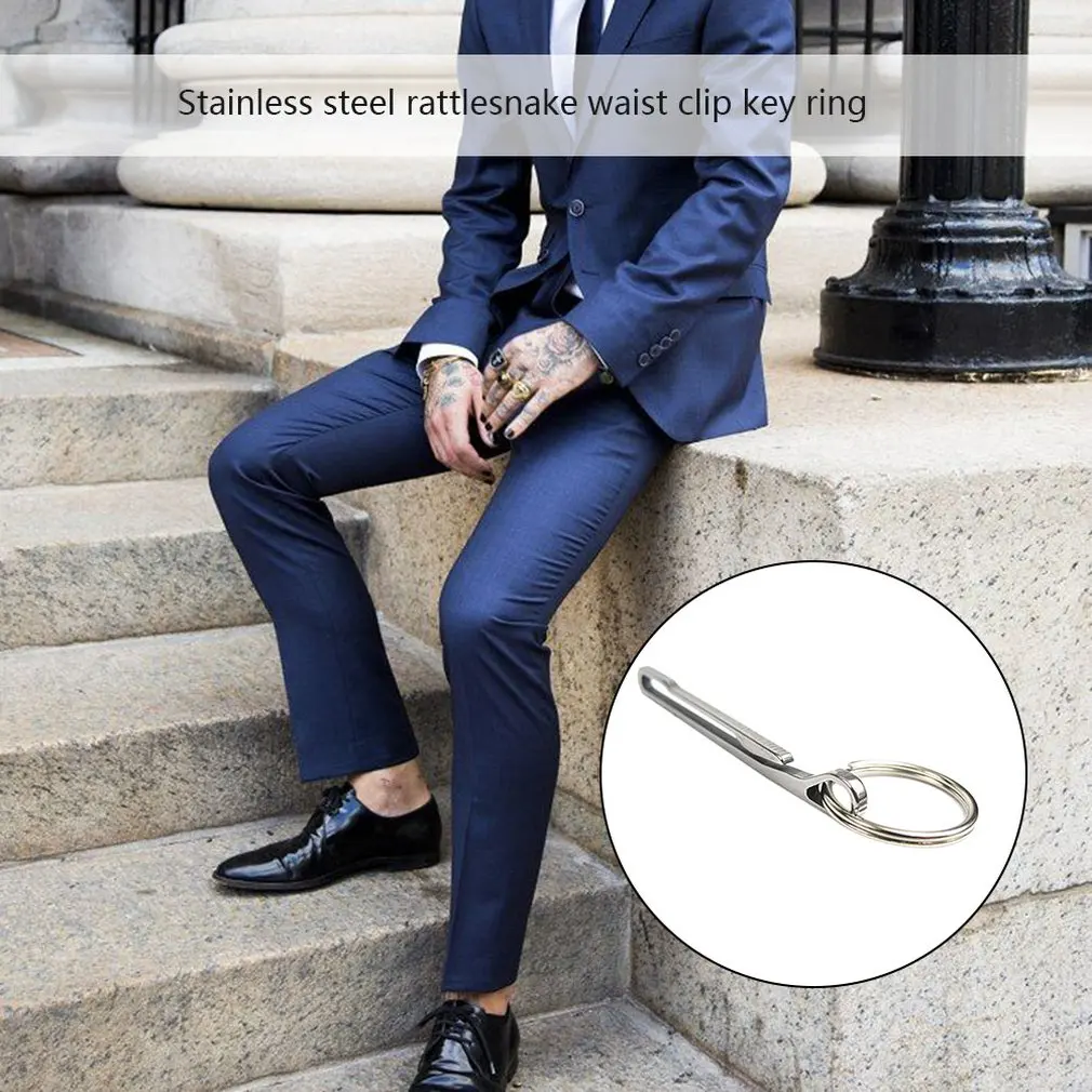 Пряжка из нержавеющей стали Карабин брелок поясной ремень зажим кольцо для