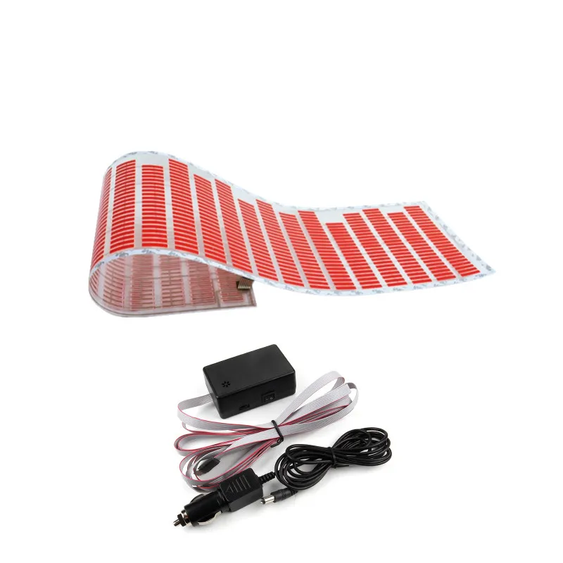 

Red Music Rhythm Flash Light Car LED Fire Sound Activated Sensor Equalizer Rear Windshield Sticker Styling Neon Lamp