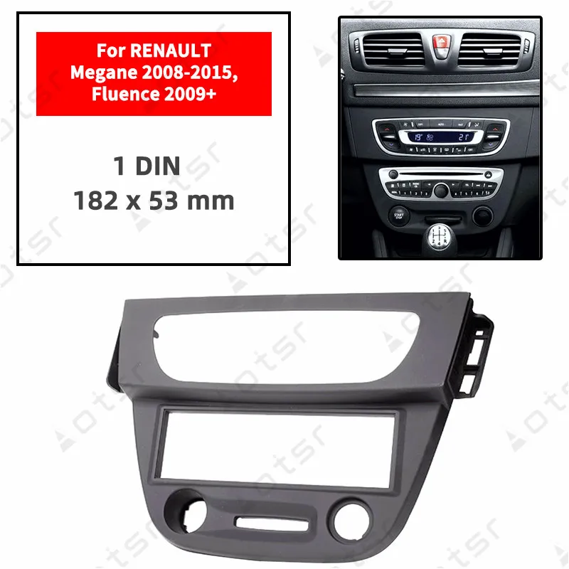 

Автомобильный радиоприемник Fascia, панель стерео для RENAULT Megane 2008, 2009, 2010, 2011, 2012, 2013, 2014, 2015, Fluence 2009 +, рамка, комплект для приборной панели