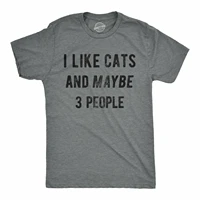 mens i like cats and maybe 3 people tshirt funny pet lover tee for guys dark