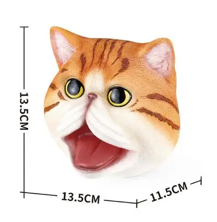 Shorthair cat Детские игры Акула динозавр ручная кукла мягкая резиновая голова животного руки куклы Реалистичная Акула Модель фигурка игрушки для детей Подарки - Цвет: Shorthair cat