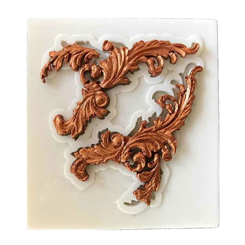 Античный тиснение рамка Fondant (сахарная) торта силикона прессформы Инструменты