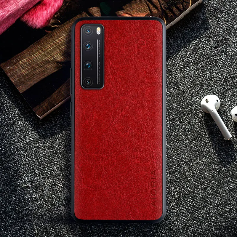 Чехол из искусственной телячьей кожи для Huawei Nova 7 SE Pro 7i 6 5 5T 4E 3E чехол ТПУ и ПУ 2 в 1 |