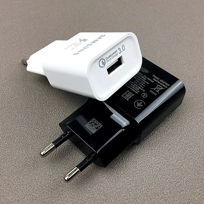 Оригинальное быстрое зарядное устройство Samsung QC 3 0 ЕС адаптер для быстрой зарядки