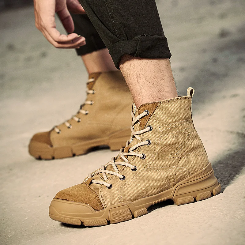 Мужские повседневные ботильоны в байкерском стиле мужские зимние ботинки