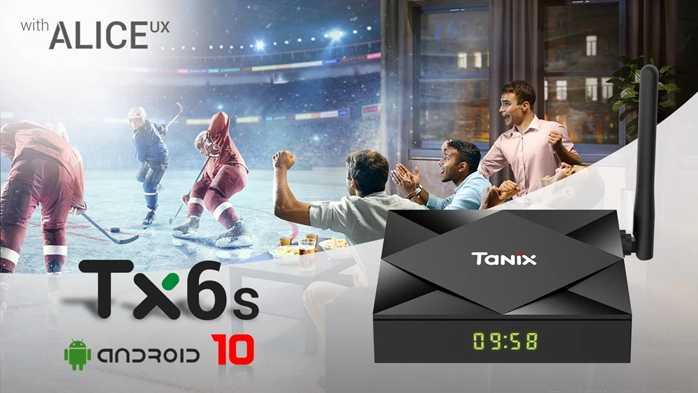 ТВ-приставка Tanix TX6S на Android 10 0 Allwinner H616 4 ядра Гб ОЗУ 32 ГБ 64 ПЗУ 2 4/5 ГГц Wi-Fi BT 6K H.265