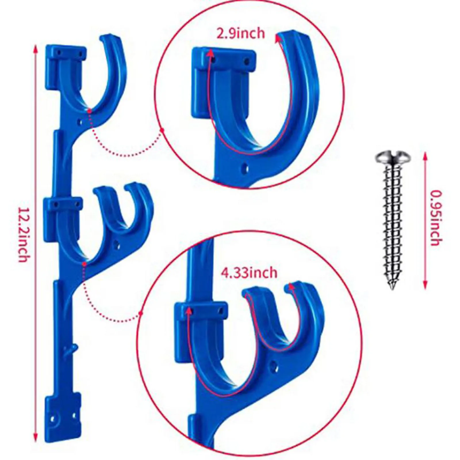 

Cleaning Accessories Zwembad Piscina Accessoire Triple-hook Pool Hangers With Mounting Screws Swimming Pool Cleaning Accessories
