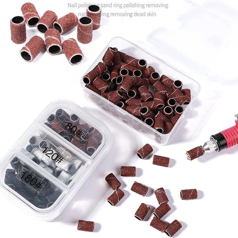 100Pcs /75 шт. шлифовальные ленты для ногтей гель снятия дрель машины УФ полировки