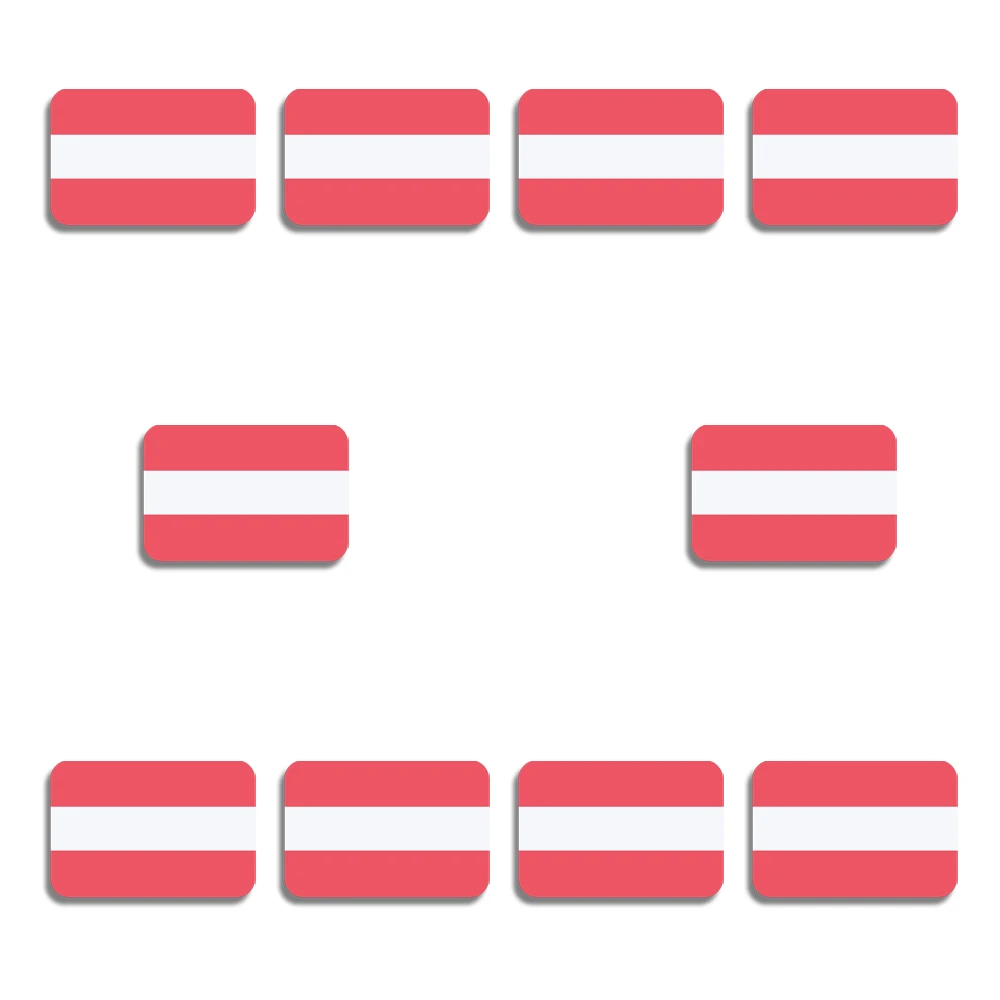 

10Pcs/Lot Classic Austria Flag Lapel Pin For Backpacks Coat Acrylic Brooch Patriotism Jewelry Badge Hat Bag Shirt Accessories