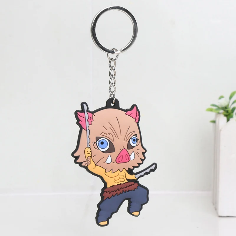 soft pvc 3 5,5-16 см Kimetsu no Yaiba акриловый демон убийца Kimetsu no Yaiba брелок Tanjirou Nezuko Kamado фигурка на акриловой подставке Рождество - Цвет: soft pvc 3