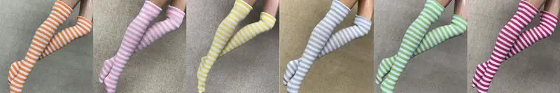 

1Pairs 1/6 Doll's Stripe Blyth Socking for 1/6 Doll Socks Clothes accessories(fit Azone,Kurhn,OB, Momoko,Barbies,Blyth,1/6 Doll)