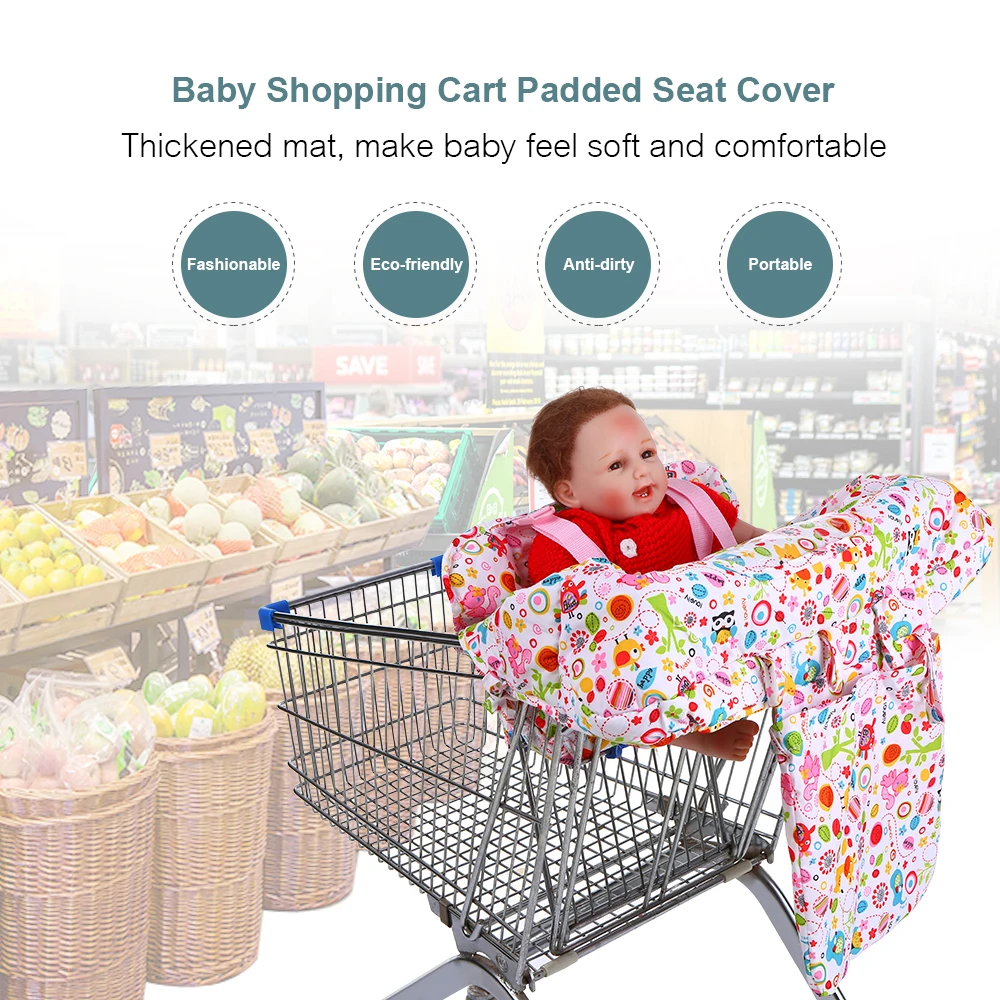 Новое мультяшное покрывало для магазиннной тележки с Регулируемый ремень