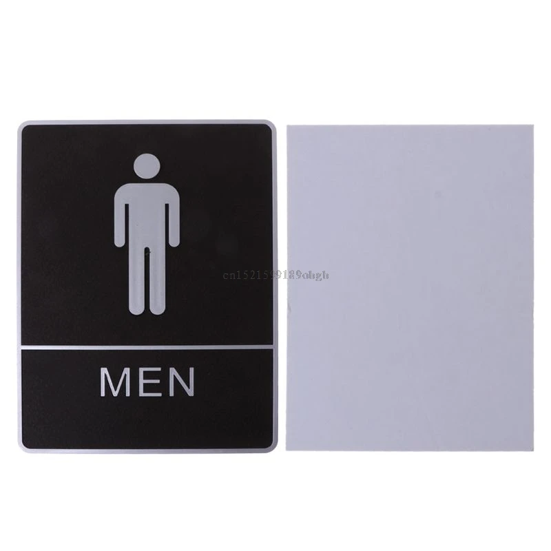 01 " X 8" Ванная комната вывеска съемный задний клей Туалет знак WC Знак наклейки на стену - Цвет: 01