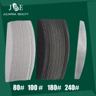 Сменные пилки для ногтей, с металлической ручкой, 100180 съемных прочных полосок, набор пилок для маникюра, 50 шт.