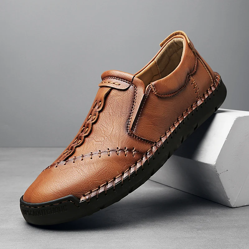 

Brand Designer Shoes Men Genuine Leather Comfortable Non-slip High Quality Driving Working Date Leisure Handmade Adult