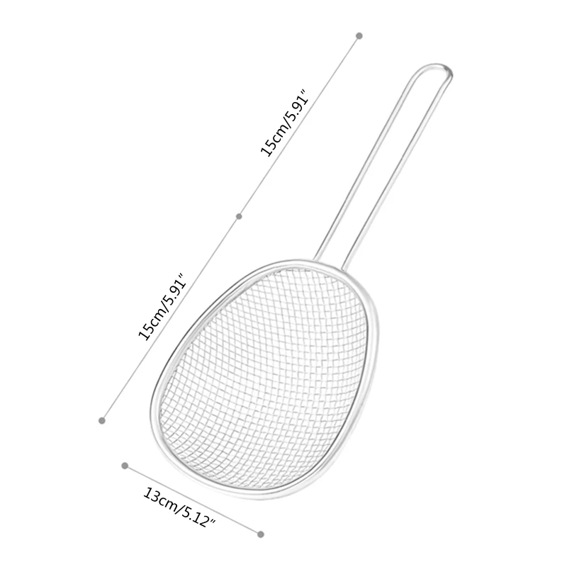 Ситечко из нержавеющей стали ложка-скиммер овальной формы кухонная посуда