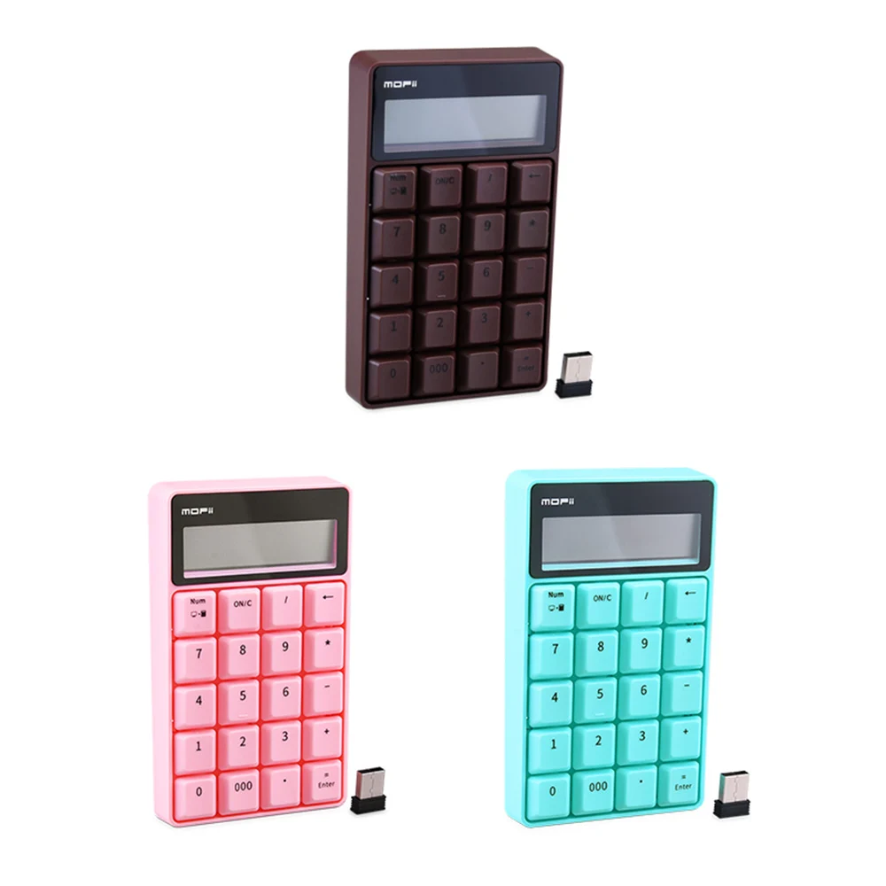 

NEW2022 Mofii SK-657 2.4G Wireless Keyboard 20 Keys Numeric Keyboard Portable Calculator with LED Display for Accounting Office