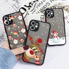 Прозрачный матовый жесткий чехол для телефона Huawei P30 P20 Pro P40 Lite P Smart Z Y7 Y9 Prime 2019 Nova 6 SE Honor 50 Pro, Рождественская подарочная сумка