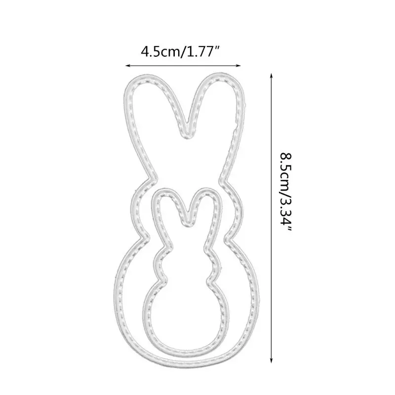 

Easter Rabbit Mother and Child Metal Cutting Dies Stencil Scrapbooking DIY Album 95AA