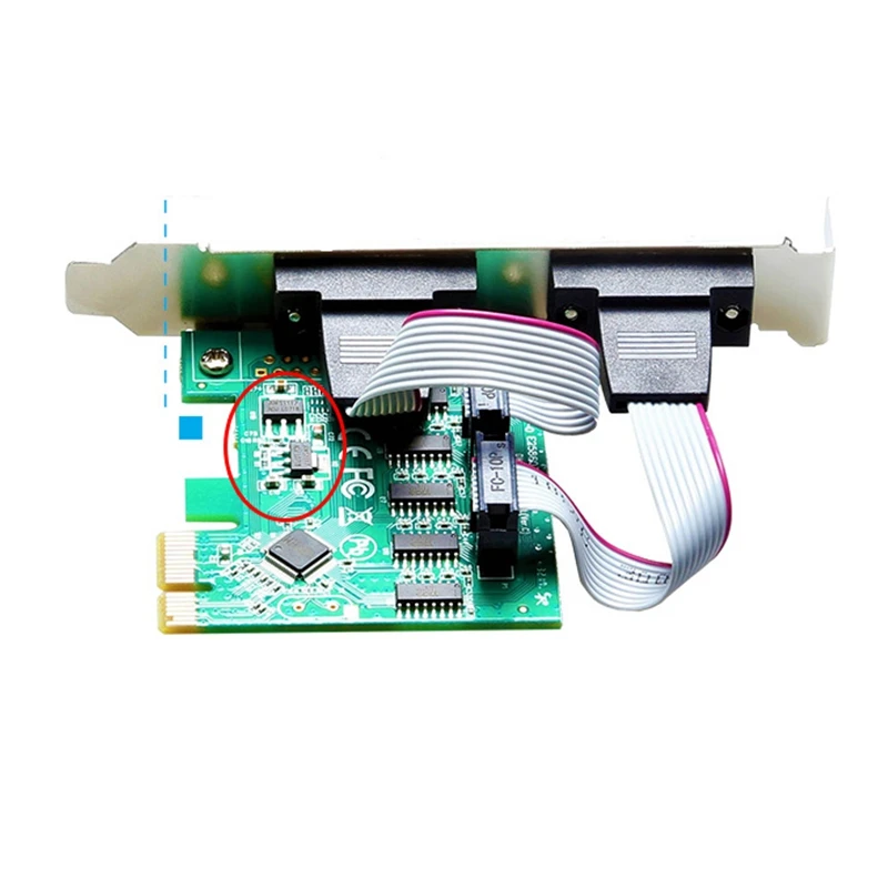 MINI PCI-E PCI Express Dual Serial DB9 RS232 2 Portas Controlador Adaptador de Cartao Verde CH382L chipest | Компьютеры и офис