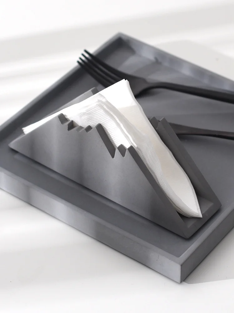 Дешево SHZQ Nordic Home Snow Mountain Shaped цементный стол салфетка держатель салфетки