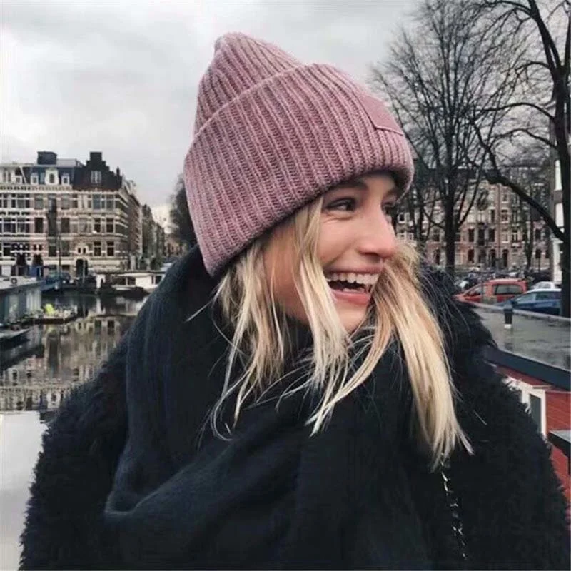 

Winter Hats For Women Wool Blended Knit Wool Smiling Face Couple Cap Lady Thread Knitted Beanie Chapeau Femme шляпа женская 2021