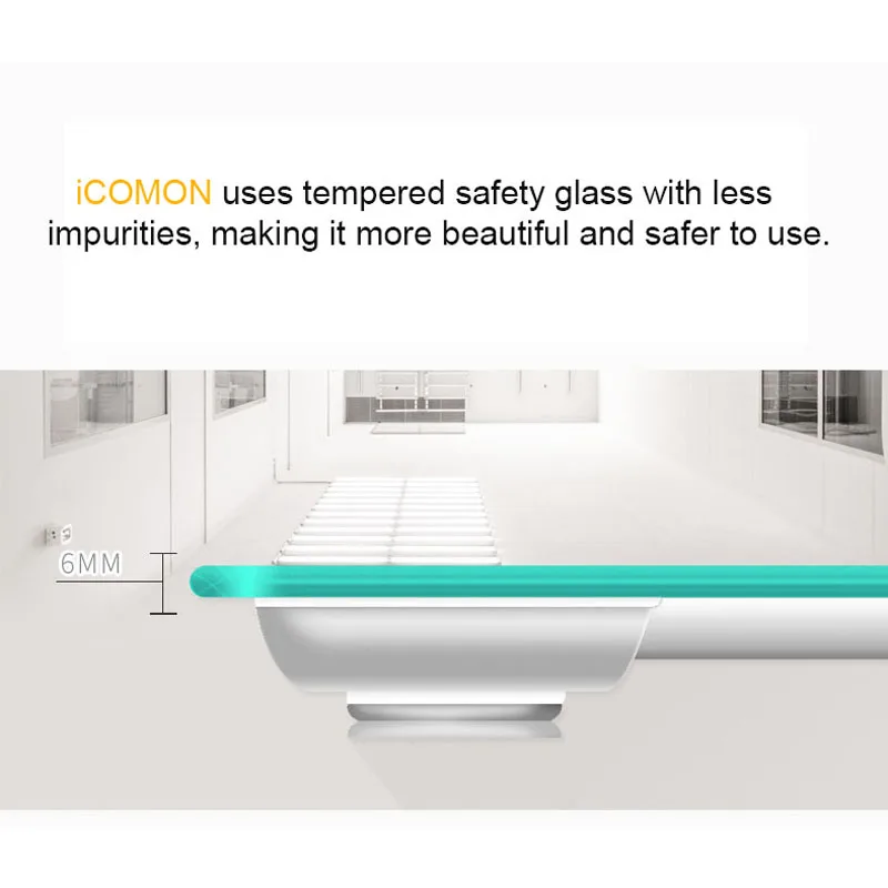 ICOMON весы для тела напольные смарт ванной с Bluetooth бытовой человеческий вес mi ЖК
