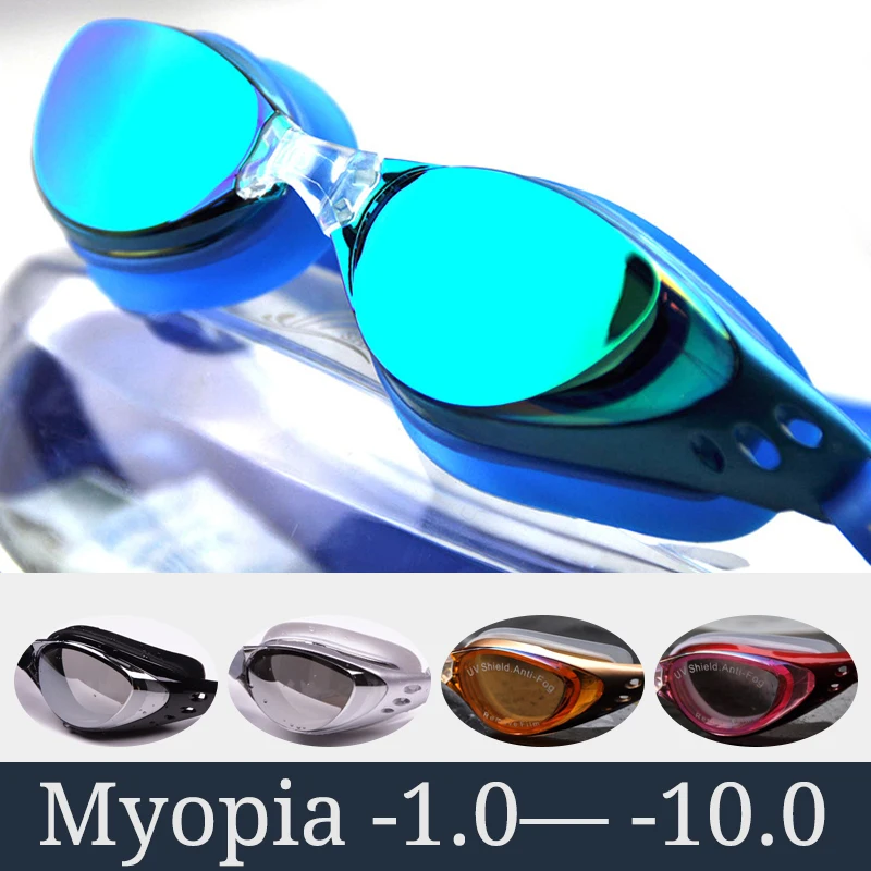 

Myopia Swimming Goggles Men Women Prescription Optical Swim Pool Eyewear Anti Fog Professional Swimming Glasses Waterproof Set