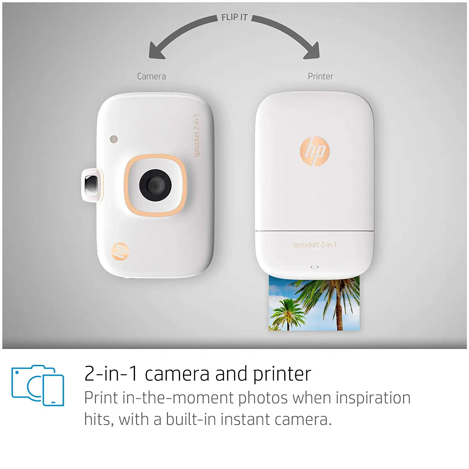 Hp звездочки 2-в-1 Портативный фотопринтер& Фотоаппарат моментальной печати для 5*7,6 см(2x3-inch) липкий покрытием цинк Фотобумага