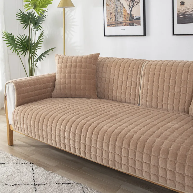 

Thicken Plush Sofa Cover European Universal Sofa Towel Cover Slip Resistant Couch Cover Sofa Towel for Living Room Decor