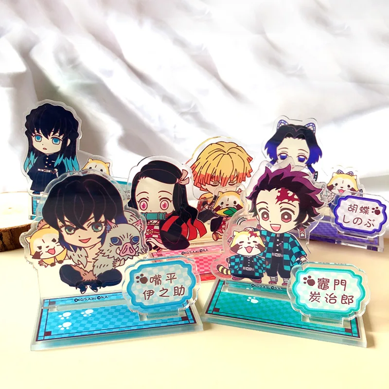 

2021 Demon Slayer Kamado Nezuko Keychain Kamado Tanjirou Nine Pillars of Ghost Squad Metal Keyring Car Key Chain Jewelry