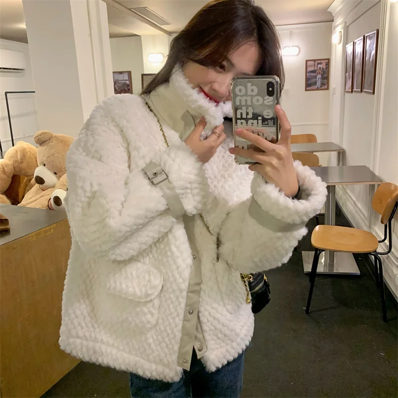 Меховая интегрированная мотоциклетная одежда хлопковая женская зимняя