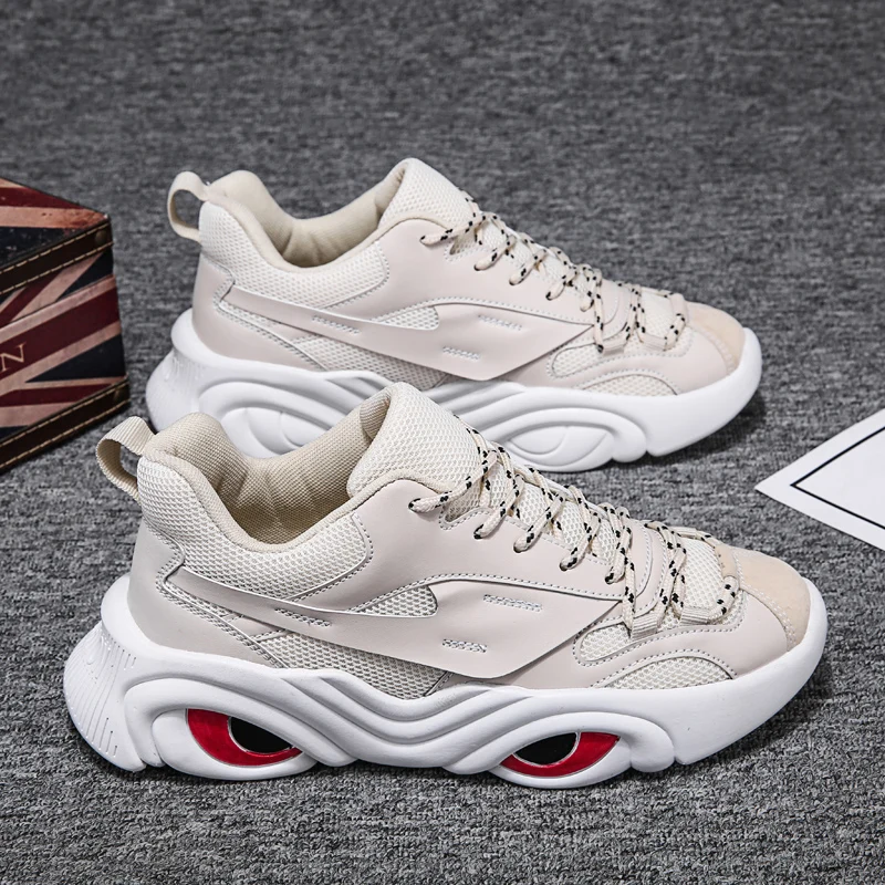 Кроссовки ZUFENG мужские на толстой подошве модная дышащая обувь платформе для