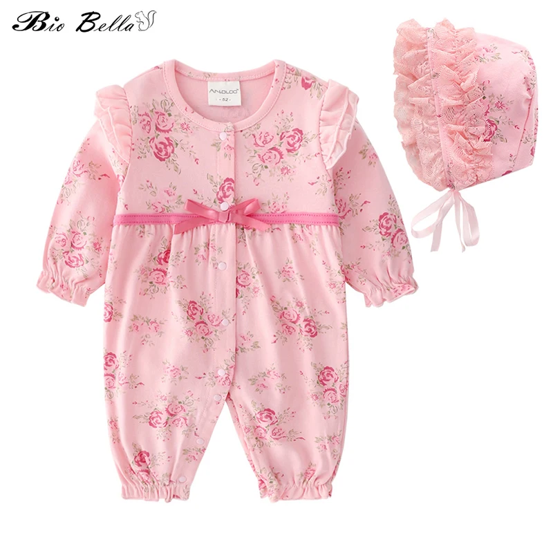 

Детский хлопковый комбинезон с длинным рукавом, на весну/осень