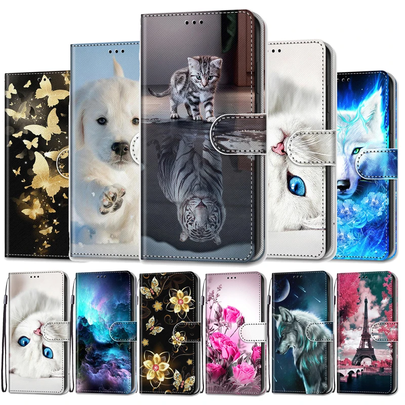 

Case Book For Huawei Y5 2019 Flip Leather Cover Case For Honor 8S Phone Cases Cat Animal Wallet For Huawei Y 5 2019 AMN- LX9 LX1