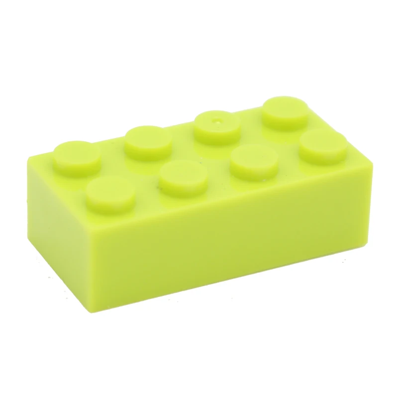 Moc креативный Кирпич 2x4 3001 основы, Обучающие Классические строительные блоки, объемные наборы, совместимые сборные частицы, игрушки для детей - Цвет: light green