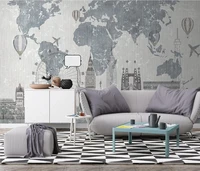 beibehang custom world map city buildings photo wallpaper kids room bedroom wall painting living room wall paper wall stickers