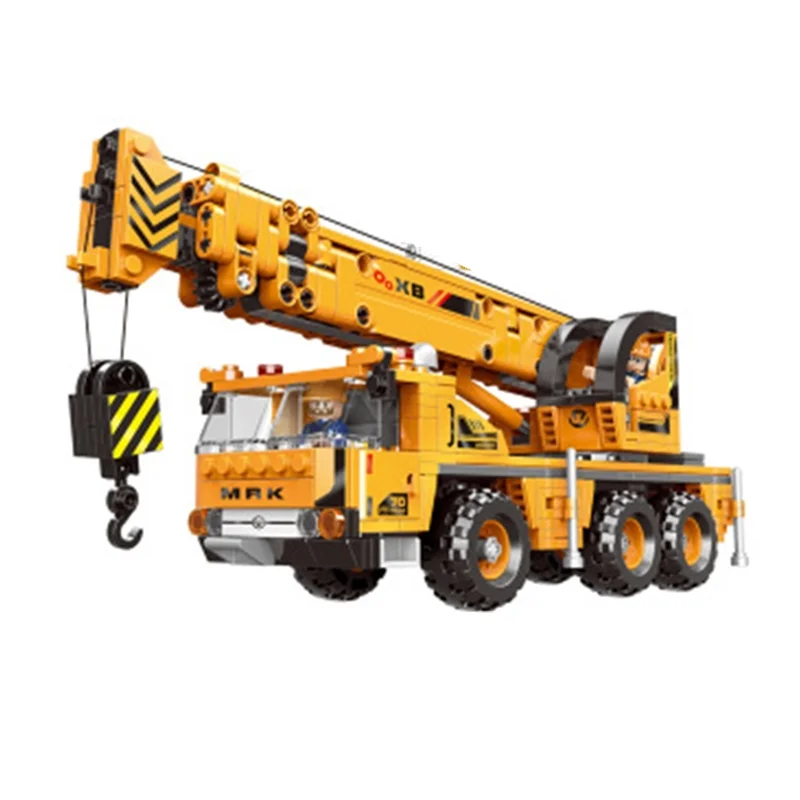 

City Engineering Bulldozer Crane Technic Car Truck Excavator Roller DIY Building Blocks Educational Kids Toys Christmas Gifts