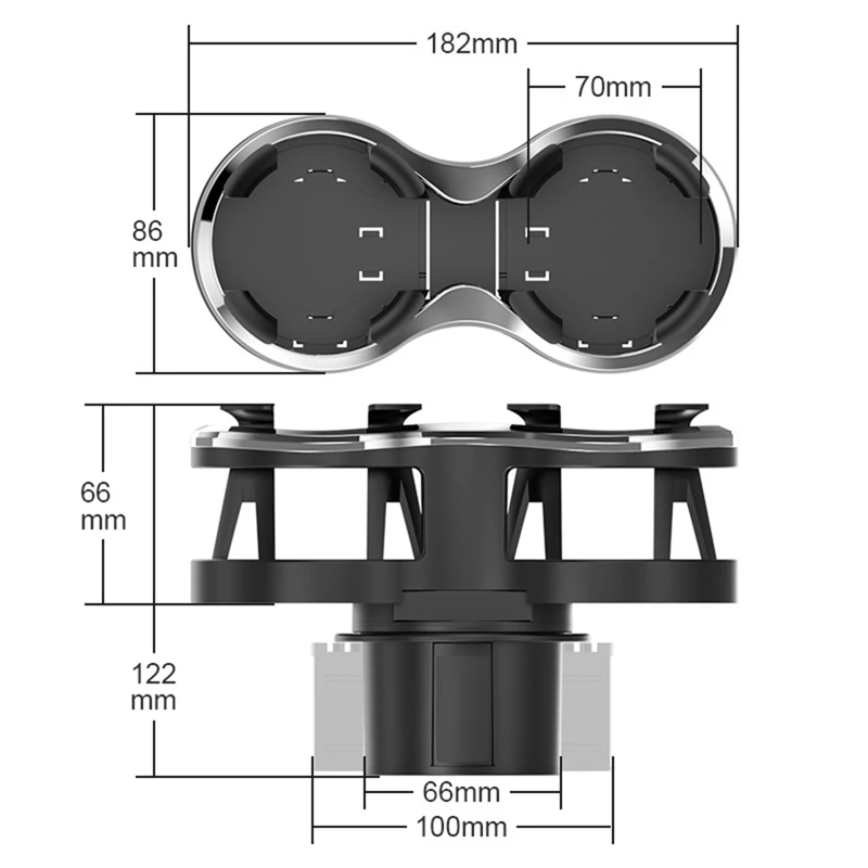 

Car Double Holes Cup Holder Coffee Drink Cup Support Insulation Bottle Stand High Quality Durable Cup Bracket Auto Accessories