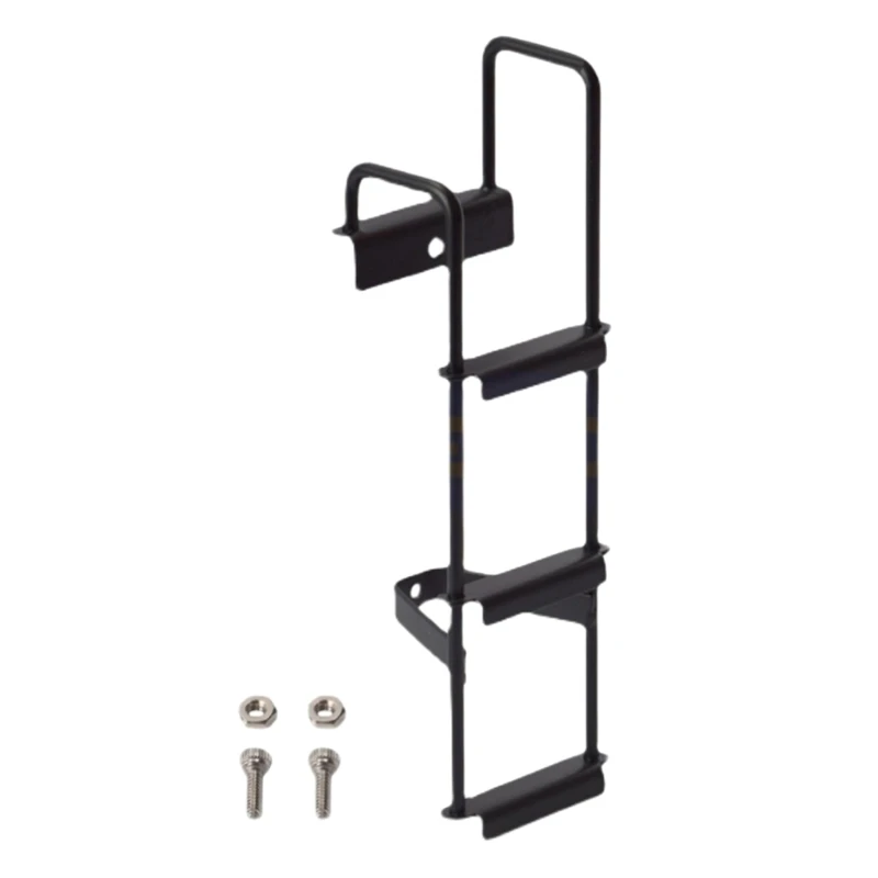 

808E 124x110x26mm Metal Simulation Black Ladder Stainless Steel Ladder Stairs Best Model Ladder for Tamilya Model Car