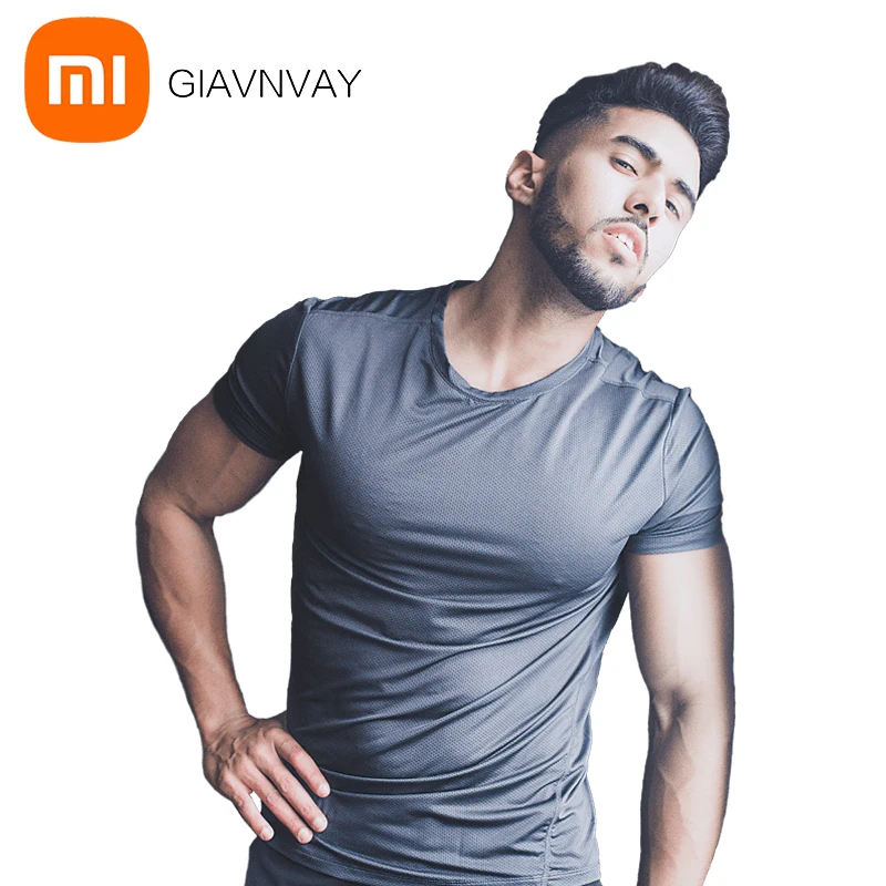 

Xiaomi mijia youpin Giavnvay Men's Icy Sports T-Shirt Quick-Drying Ultra-thin Smooth Fitness Running T-Shirts