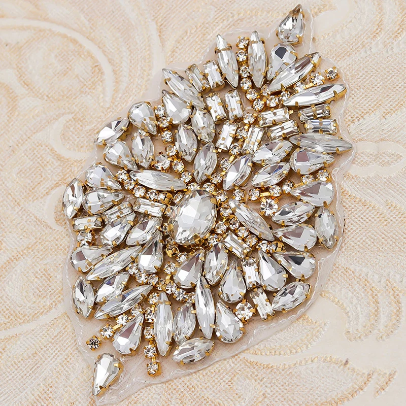 Wenxi Strass Rhinestones Applique Iron-on Patch - DIY Crystal Patch for Shoes (Swarovski) [One Pair] image 6