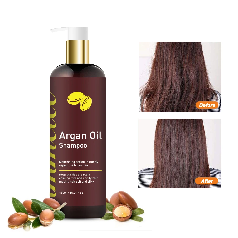 

Argan Oil Conditioner 450Ml Moroccan Pure Argan Oil Hair Essential Oil Increase the Gloss Repair Dry Hair Types Easy To Carry