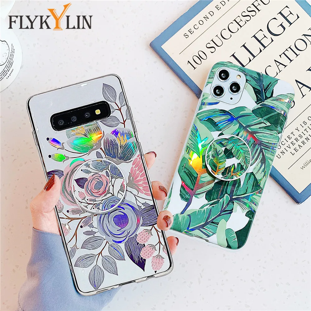 Силиконовый чехол подставка для телефона Samsung Galaxy S20 Ultra S10 S9 S8 Note 9 10 Plus A10 A20 A30 A50 A70