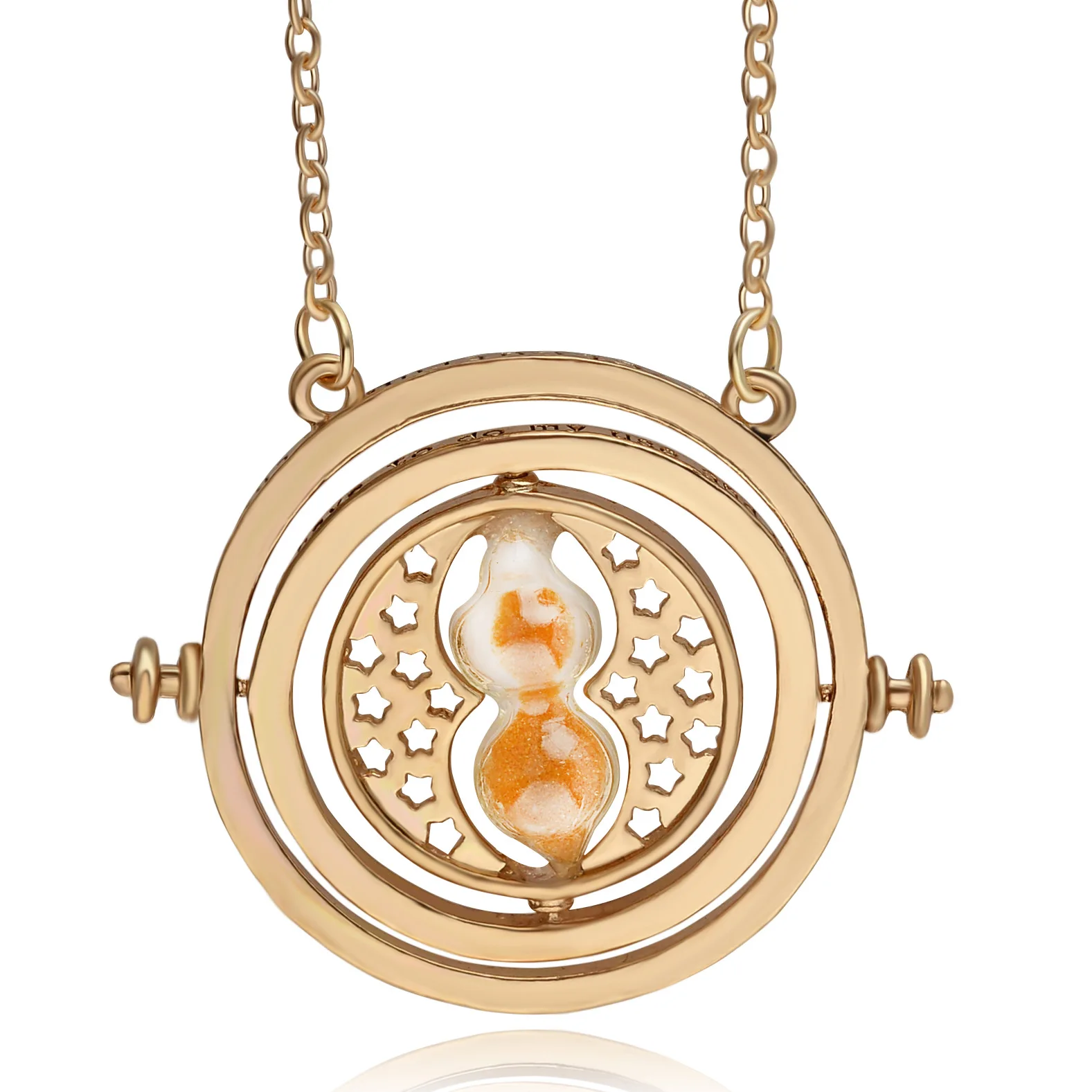 

2021 Personality Movie Hermione Time Converter Magic Hourglass Same Paragraph Pendant Necklace for Women Men Child Gift Jewelry