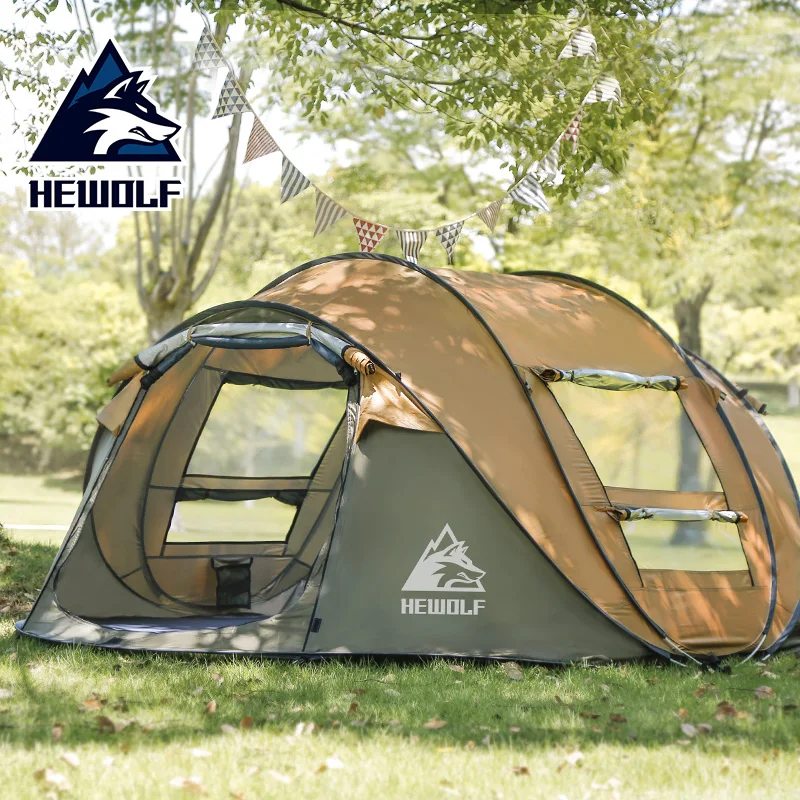 

Tent Outdoor Camping Thickened Rainproof Equipment Portable Folding Automatic Pop-up Camping Beach Tent