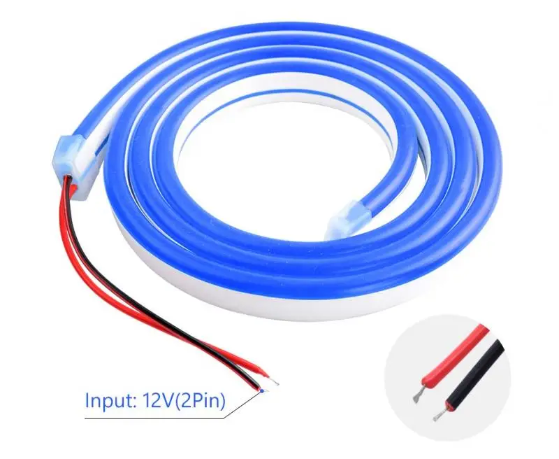 

1/2/3/4/5M Round LED Flexible Strip Light DC 12V SMD 2835 LED Neon Flex Tube Outdoor Waterproof Rope String Lamp 12W/M