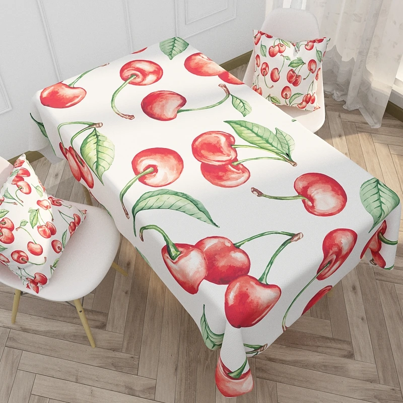 

Tablecloth Fresh Fruit Linen Waterproof Rectangular Simplicity Eco-protection Square Customize Personality Table Cloth Cover
