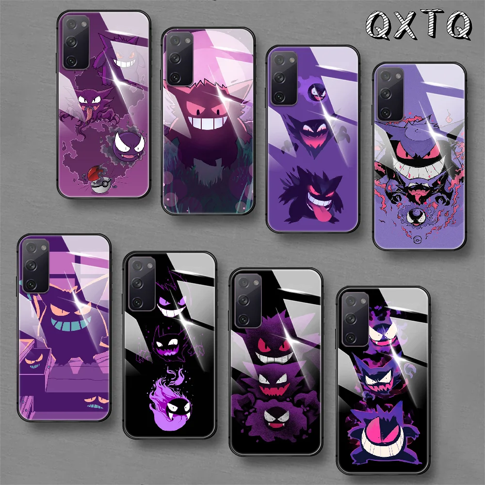 

Spooky-Gengar-Ghost-Anime Tempered Glass Phone Case For Samsung Galaxy Note S 8 9 10 20 21 E Plus Ultra M 31 51 FE Cover Cell